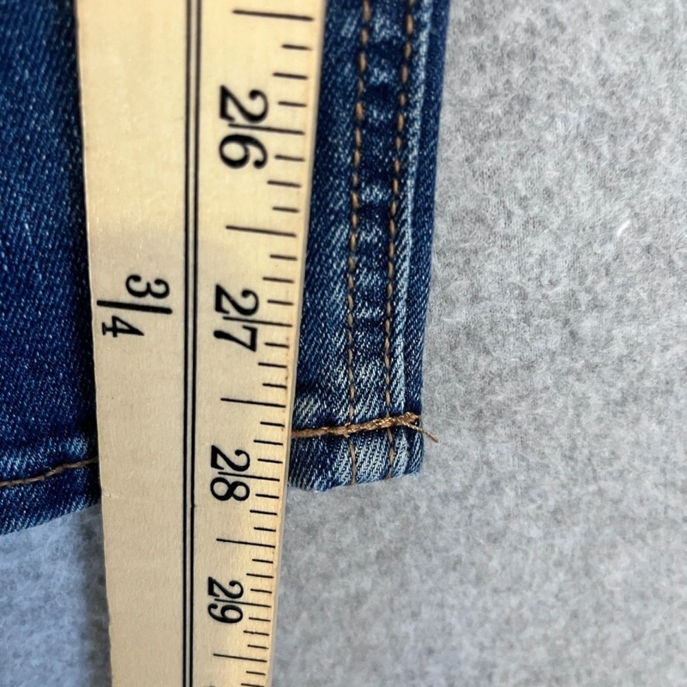 Old Navy Jeans Womens 2 Blue Boyfriend Straight Patchwork Distressed Faded Denim - Picture 8 of 12